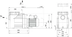 Speck BADU Prime 13 - 0,55 KW / 400 Volt 7 Speck BADU Prime 13 - 0,55 KW / 400 Volt -Zwembadverkoopwinkel badu prime dimensions 1 3