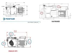 Emaux SVP 0,95 KW / 230 Volt -Zwembadverkoopwinkel compatibilit .pentair.hayward