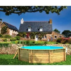 Tropic Octo 505, Ø 470 X 120 -Zwembadverkoopwinkel houten zwembad tropic octo 505 foto