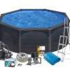 GRE Swim & Fun Black Graphite ø 350 X 120 1 GRE Swim & Fun Black Graphite ø 350 X 120 -Zwembadverkoopwinkel im 2716 basic pool package 300