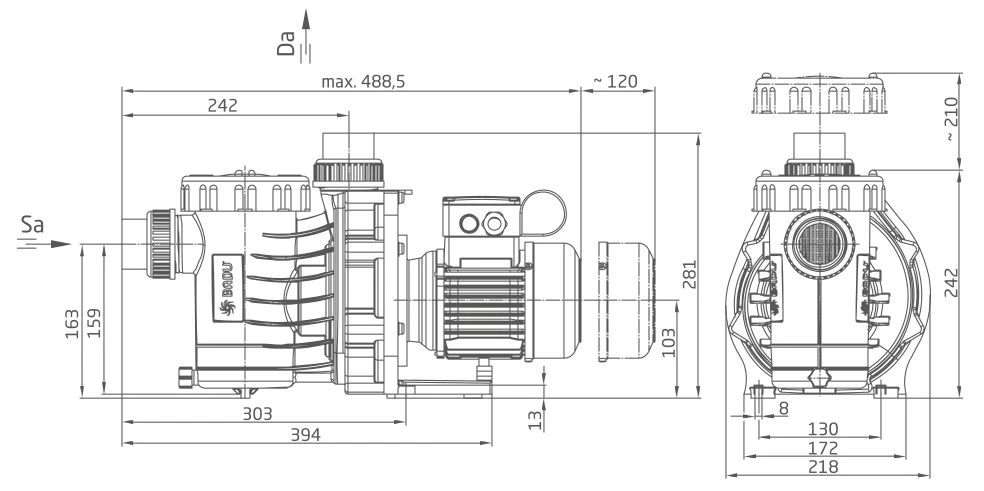 Badu Alpha 10 - 0,40 KW / 230 Volt 5 Badu Alpha 10 - 0,40 KW / 230 Volt - Afbeelding 3