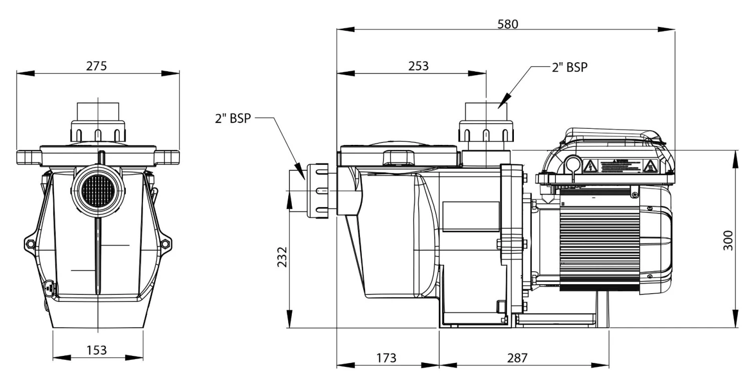 Pentair Whisperflo VS2M 1,10 KW / 230 Volt 4 Pentair Whisperflo VS2M 1,10 KW / 230 Volt - Afbeelding 2