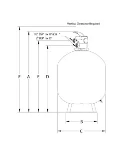 Zandfilter Triton NEO 610mm 8 Zandfilter Triton NEO 610mm -Zwembadverkoopwinkel triton neo top mount dimensions 1 1